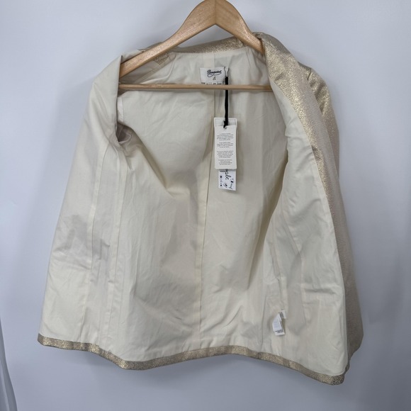 Bonpoint Jacket Womens XS Gold Floride2Y Metallic Blazer Couture Romania - Picture 3 of 11